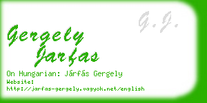 gergely jarfas business card