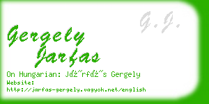 gergely jarfas business card